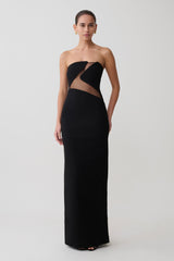Lianne Strapless Maxi Dress - Black